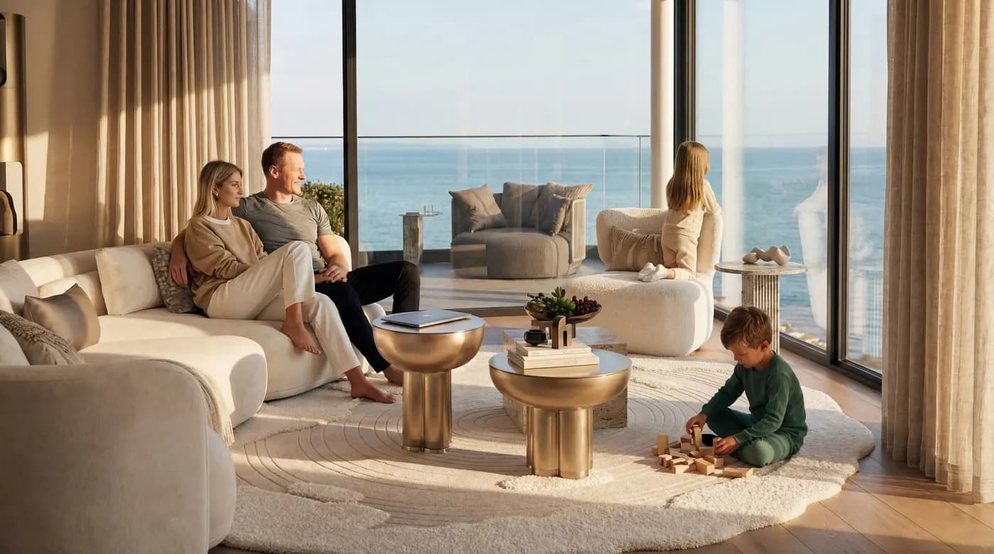 Family enjoying their home